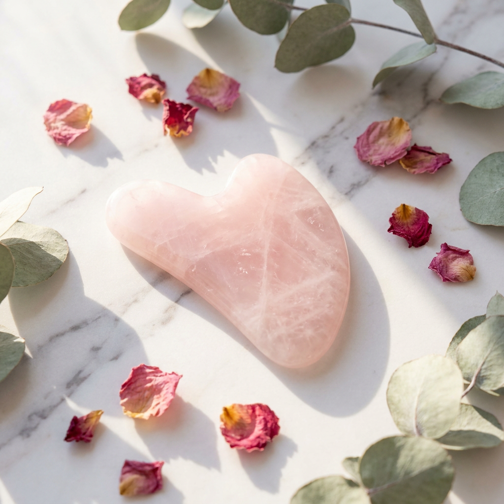 Rose Quartz Gua Sha — Sculpt, Lift & Drain Naturally