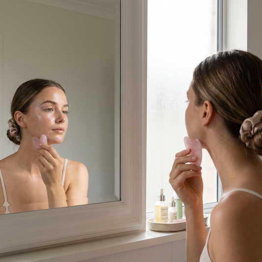 Rose Quartz Gua Sha — Sculpt, Lift & Drain Naturally