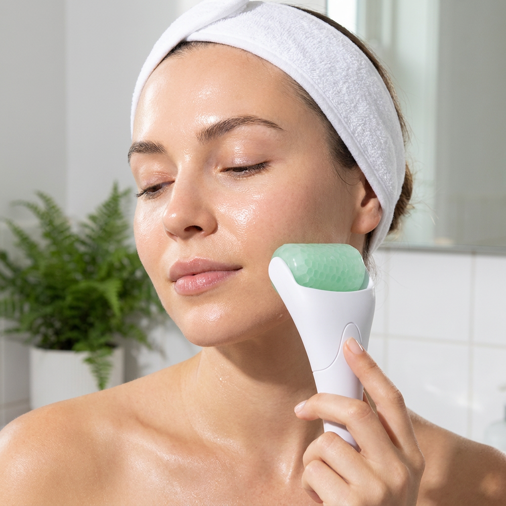 Ice Roller Facial Massager — Instant De-Puff & Glow