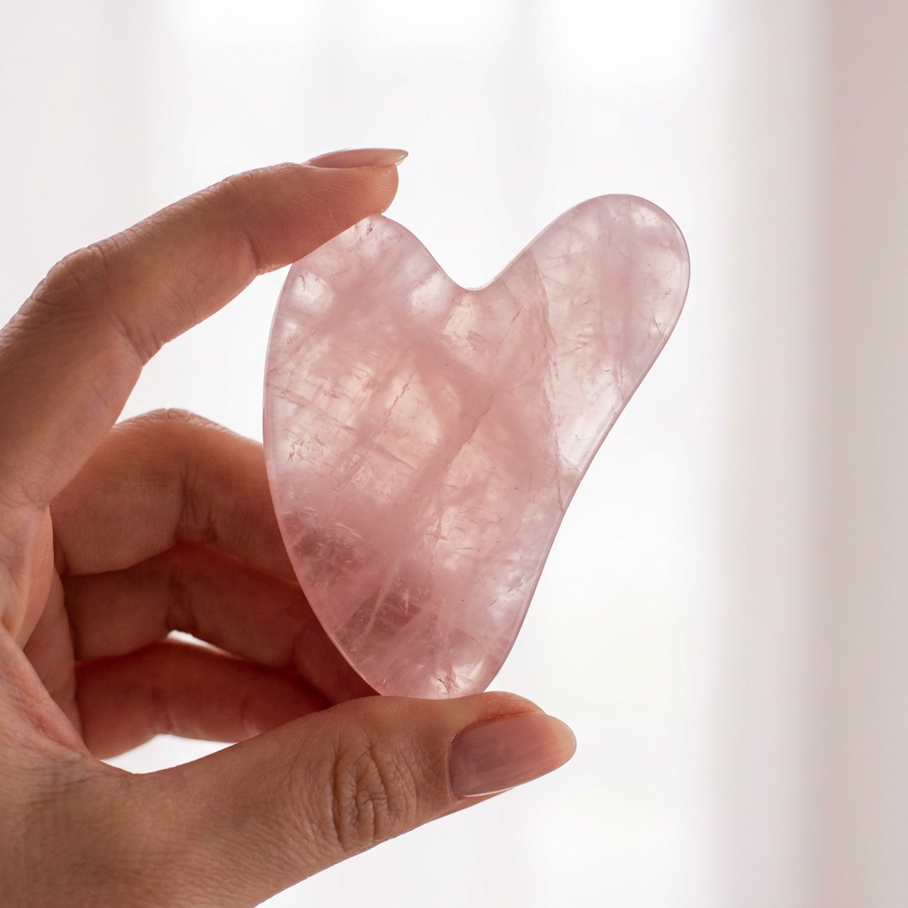 Rose Quartz Gua Sha — Sculpt, Lift & Drain Naturally
